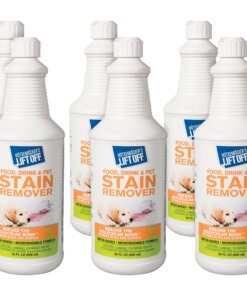 M?tsenb?cker's Lift Off Food/Drink/Pet Stain Remover - Liquid - 32 fl oz (1 quart) - Bottle - 6 / Carton - White