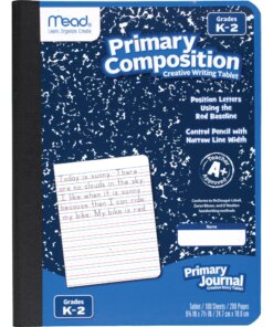 Mead Primary K-2 Creative Story Journal - 100 Sheets - 200 Pages - Printed - Book Bound - 7 1/2" x 9 1/2" - Durable Cover, Manuscript Alphabet - 1 Each