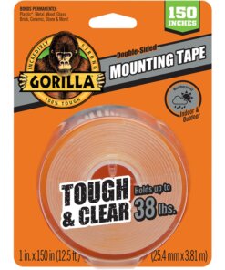 Gorilla Tough & Clear Mounting Tape - 12.50 ft Length x 1" Width - 1 Each - Clear