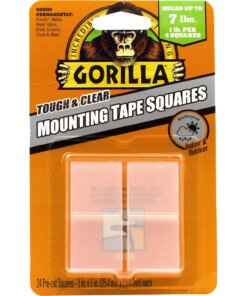 Gorilla Tough & Clear Mounting Squares - 1" Length x 1" Width - 1 / Pack - Clear