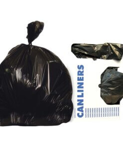 Heritage 1.5 Mil Linear Low-Density Polyethylene Dark Can Liners - 40" Width x 46" Length - 1.50 mil (38 Micron) Thickness - Low Density - Black - Linear Low-Density Polyethylene (LLDPE) - 100/Carton - 100 Per Carton - Office, School, Restaurant, Hotel