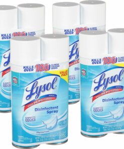 Lysol Linen Disinfectant Spray - Ready-To-Use Spray - 19 oz (1.19 lb) - Crisp Linen Scent - 8 / Carton - Clear