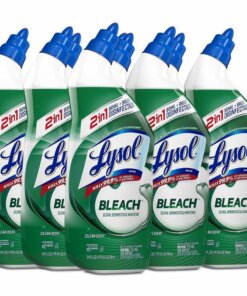 Lysol Bleach Toilet Bowl Cleaner - 24 fl oz (0.8 quart) - Bottle - 9 / Carton - Blue
