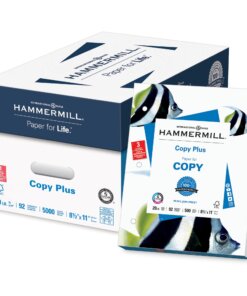 Hammermill Copy Plus 3HP Paper - White - 92 Brightness - Letter - 8 1/2" x 11" - 20 lb Basis Weight - 10 / Carton - FSC - Acid-free, Pre-punched, Quick Drying