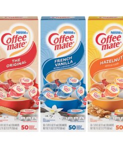 Coffee mate Flavor Variety Pack Liquid Creamer Singles - Original, Hazelnut, French Vanilla Flavor - 150/Carton - 150 Serving