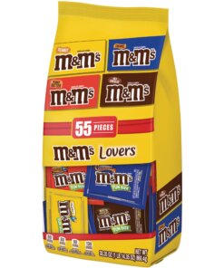 M&M's Chocolate Candies Lovers Variety Bag - Milk Chocolate, Peanut, Peanut Butter, Caramel - 1.90 lb - 1 Each - 55 Per Bag