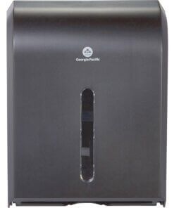 Georgia-Pacific Combi-Fold Paper Towel Dispenser - C Fold, Multifold, BigFold, Z Fold Dispenser - 400 x C Fold, 600 x Multifold - 15.5" Height x 11" Width x 5.3" Depth - Plastic - Black - Durable, Key Lock - 1 / Carton