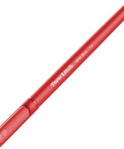 Paper Mate Ballpoint Stick Pens - Medium Pen Point - Red - Red Barrel - 1 Dozen
