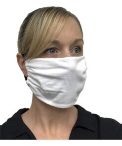 IFB Solutions Elastic Ear Loops Face Mask - Recommended for: Face - Earloop Style Mask, Comfortable, Secure Fit, Durable, Rip Resistant, Tear Resistant, Washable - White - 50 / Pack