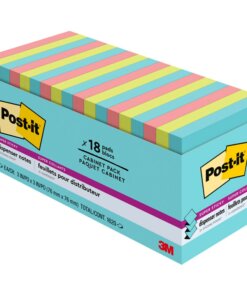 Post-it&reg; Super Sticky Dispenser Notes - Supernova Neons Color Collection - 3" x 3" - Square - 90 Sheets per Pad - Aqua Splash, Acid Lime, Guava - Paper - Super Sticky, Adhesive, Recyclable, Pop-up, Residue-free - 18 / Pad