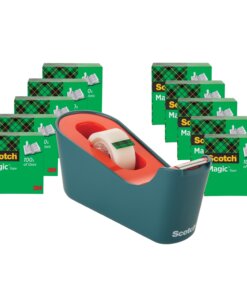 Scotch Magic Tape C18 Dispenser Value Pack - 333.33 yd Length x 0.75" Width - Dispenser Included - 10 - Seafoam Green