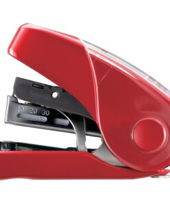 MAX Flat Clinch Mini Stapler - 25 Sheets Capacity - Red