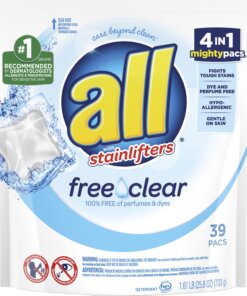 Dial All Free Clear Mightypacs Laundry Pods - Pod - 39 / Pack - Clear