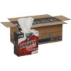 Brawny&reg; Professional P200 Disposable Cleaning Towels - 4 Ply - Quarter-fold - 9.20" x 16.50" - Brown - Paper - Disposable, Absorbent, Perforated, Reinforced - For Industry, Glass Cleaning - 166 Per Box - 5 / Carton