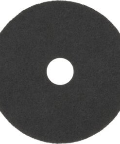 3M Black Stripper Pad 7200 - 5/Carton - Round x 10" Diameter - Stripping, Floor - Concrete, Vinyl Composition Tile (VCT) Floor - 175 rpm to 600 rpm Speed Supported - Textured, Abrasive, Washable, Reusable - Nylon, Polyester Fiber - Black