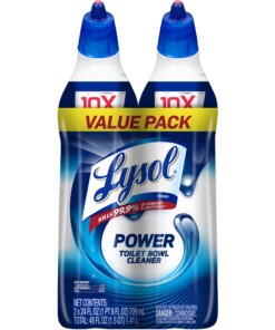 Lysol Toilet Bowl Cleaner - Gel - 24 oz (1.50 lb) - Atlantic Fresh ScentBottle - 2 / Pack - Blue