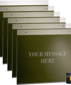 Officemate Horizontal Sign Holder, 6PK - 1 / Each - 11" Width x 8.5" Height - 11" Holding Width x 8.50" Holding Height - Rectangular Shape - Easy to Use, Durable, Hanging Hole - Plastic - Clear