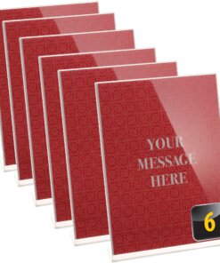 Officemate Slanted Vertical Sign Holder, 6PK - 1 / Each - 8.5" Width x 11.1" Height - 8.50" Holding Width x 11" Holding Height - Rectangular Shape - Self-standing, Easy Readability, Easy to Use, Durable - Plastic - Clear