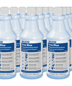 Midlab True Blue Clinging Bowl Cleaner - Ready-To-Use Liquid - 32 fl oz (1 quart) - Mint Scent - 12 / Carton - Dark Blue