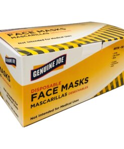 Genuine Joe Disposable Face Mask - Recommended for: Face - Disposable, Latex-free, 3-ply, Breathable, Comfortable, Elastic Loop, Earloop Style Mask, Flexible - Particulate Protection - Blue - 50 / Box