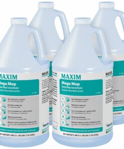 Midlab Mega Mop Neutral Damp Mop Concentrate - Concentrate Liquid - 128 fl oz (4 quart) - Lemon Scent - 4 / Carton - Yellow