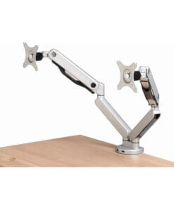 HON HBDMAUSB Mounting Arm for Monitor - Silver - 2 Display(s) Supported