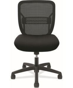 HON Gateway Chair - Fabric Seat - Black Mesh Back - Black Frame - Black