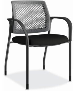 HON Ignition Chair - Black Fabric Seat - Charcoal Back - Black Steel Frame - Black - Armrest