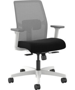 HON Ignition Low-back Task Chair - Black Seat - Fog Mesh Back - Designer White Frame - Low Back - 1 Each