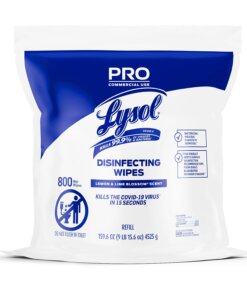 Lysol Professional Disinfecting Wipes Bucket Refill - Ready-To-Use Wipe - Lemon & Lime Blossom Scent - 800 Each - White
