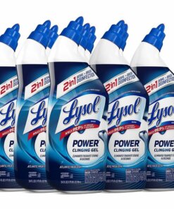 Lysol Toilet Bowl Cleaner - Gel - 24 fl oz (0.8 quart) - Atlantic Fresh ScentBottle - 9 / Carton - Blue