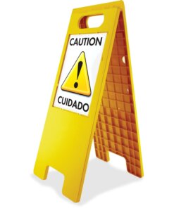 Headline Signs Customizable Tent Sign - 1 Each - 10.5" Width x 25.5" Height - 8.50" Holding Width x 11" Holding Height - Rectangular Shape - Heavy Duty - Plastic - Yellow