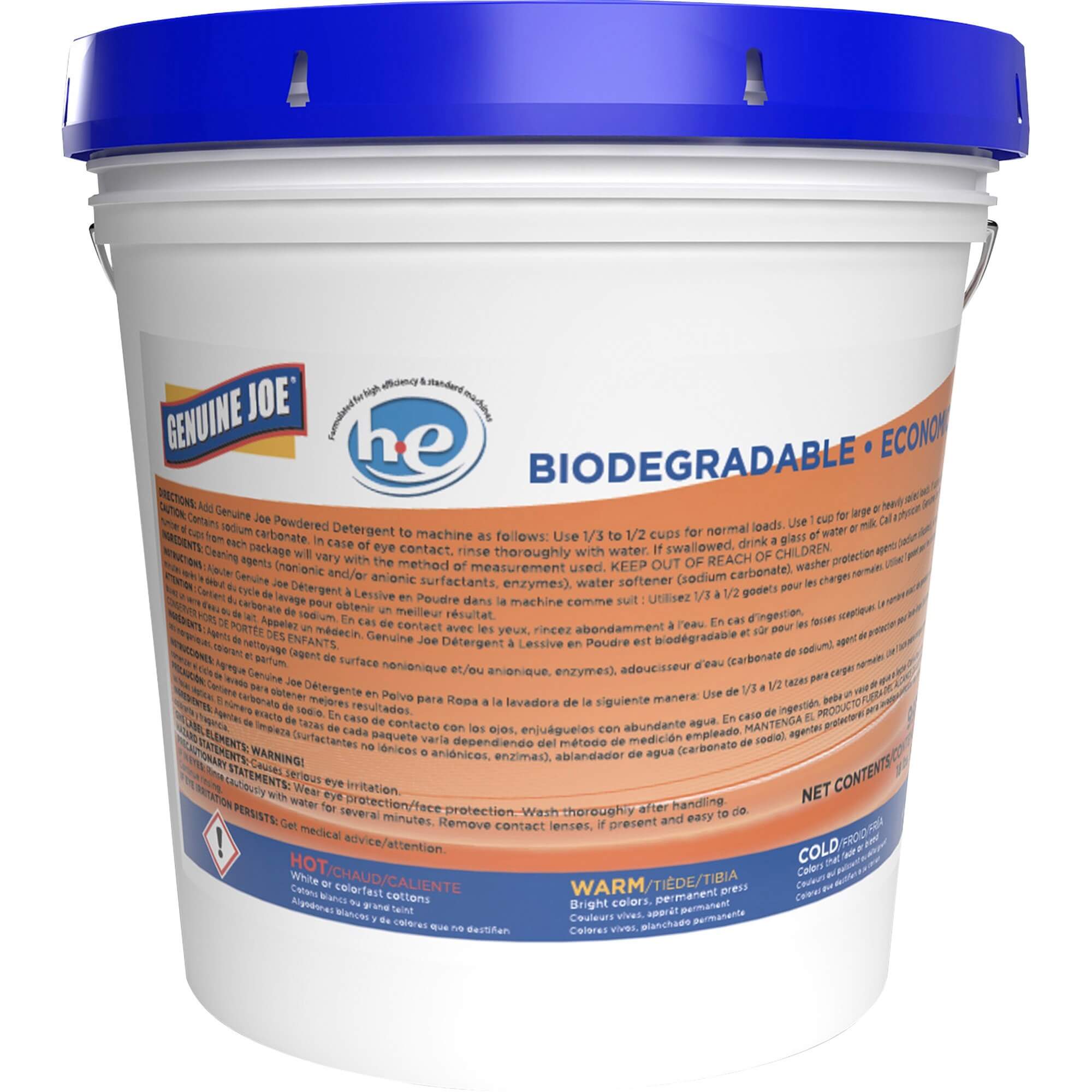 Genuine Joe Economical Powdered Laundry Detergent - Powder - 288 oz (18 lb) - 1 Each - White