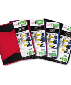 Mead Zipper Binder - 500 Sheet Capacity - 3 x Ring Fastener(s) - 3 Pocket(s) - Multi-colored - Zipper Closure, Wear Resistant, Tear Resistant, Durable, Expandable