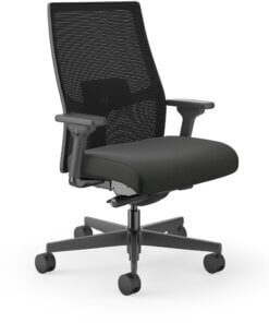 HON Ignition 2.0 Mid-back Big & Tall Task Chair - Black Foam Seat - Black Back - Black Frame - Mid Back - 5-star Base - Armrest - 1 Each