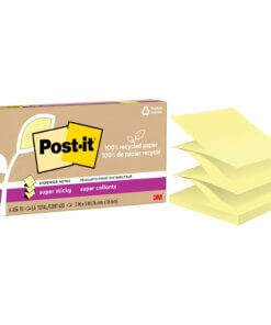 Post-it&reg; Super Sticky Adhesive Note - 420 x Canary Yellow - 3" x 3" - Square - 70 Sheets per Pad - Canary Yellow - Removable, Repositionable, Recyclable, Pop-up - 6 Pad