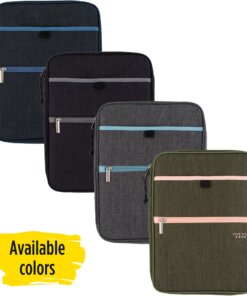 Mead Five Star Carry-All Zipper Binder - 1" Binder Capacity - 225 Sheet Capacity - 3 x Ring Fastener(s) - 4 Divider(s) - Polyester - Multi-colored - Pocket, Punched, Durable, Zipper Closure - 1 Each