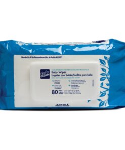 PDI Nice'n Clean Baby Wipes - 7.90" x 6.60" - Blue - Paraben-free, Latex-free, Resealable, Alcohol-free, Hypoallergenic, Moist - For Skin - 80 Per Pack - 12 / Carton