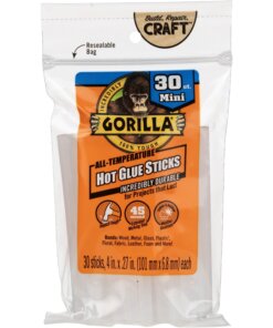 Gorilla Glue Mini Hot Glue Sticks - 30 / Pack - Clear