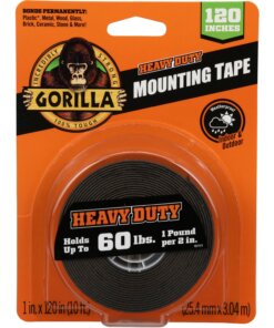 Gorilla Heavy Duty Mounting Tape - 10 ft Length x 1" Width - 1 Each - Black