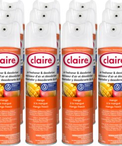 Claire Water-Based Air Freshener - Spray - 16 oz - Mango - 12 / Dozen - Residue-free, Non-staining, Ozone-safe, Odor Neutralizer, Recyclable