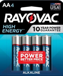 Rayovac High Energy Alkaline AA Batteries - For Flashlight, Remote Control, Mouse - AA - 4 / Pack
