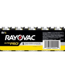 Rayovac Ultra Pro Alkaline 9 Volt Batteries - For Flashlight - 9V - 9 V - 6 / Pack