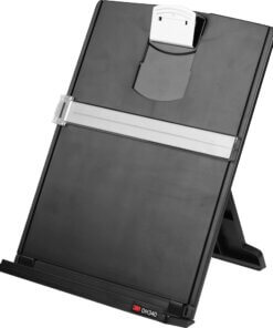 3M Desktop Document Holder - 12.1" Height x 9.7" Width x 2" Depth - Black, Silver