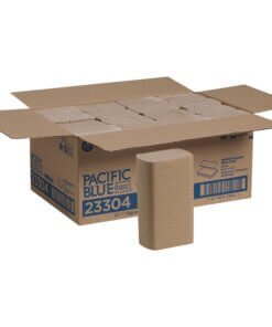 Pacific Blue Basic Recycled Multifold Paper Towel - 9.50" x 9.25" - Brown - For Office Building - 250 Per Pack - 16 / Carton