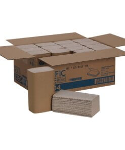 Pacific Blue Basic S-Fold Recycled Paper Towels - 9.25" x 10.25" - Natural - For Washroom - 4000 Per Carton - 16 / Carton