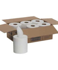 SofPull Centerpull Regular Capacity Paper Towels - 1 Ply - 15" x 7.80" - 320 Sheets/Roll - White - Soft, Absorbent - For Washroom, Food Service, Healthcare, Kitchen - 6 / Carton