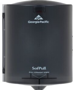 SofPull Centerpull Regular Capacity Paper Towel Dispenser - Center Pull Dispenser - 324 x Sheet - 11.5" Height x 9.3" Width x 8.8" Depth - Translucent Smoke - Self-threading, Easy-to-load - 1 Each