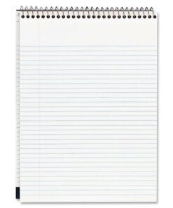 Mead Premium Wirebound College Ruled Legal Pads - 70 Sheets - Spiral - 20 lb Basis Weight - 8 1/2" x 11 3/4" - White Paper - Micro Perforated, Heavyweight, Stiff-back, Spiral Lock - 1 Each