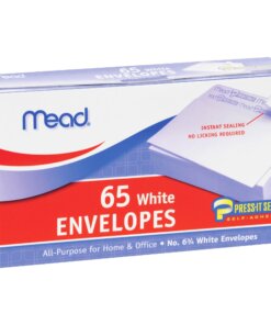 Mead No. 6-3/4 All-purpose White Envelopes - Business - #6 3/4 - 3 5/8" Width x 6 1/2" Length - Self-sealing - 65 / Box - White